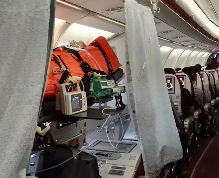 安远县跨国医疗包机、航空担架